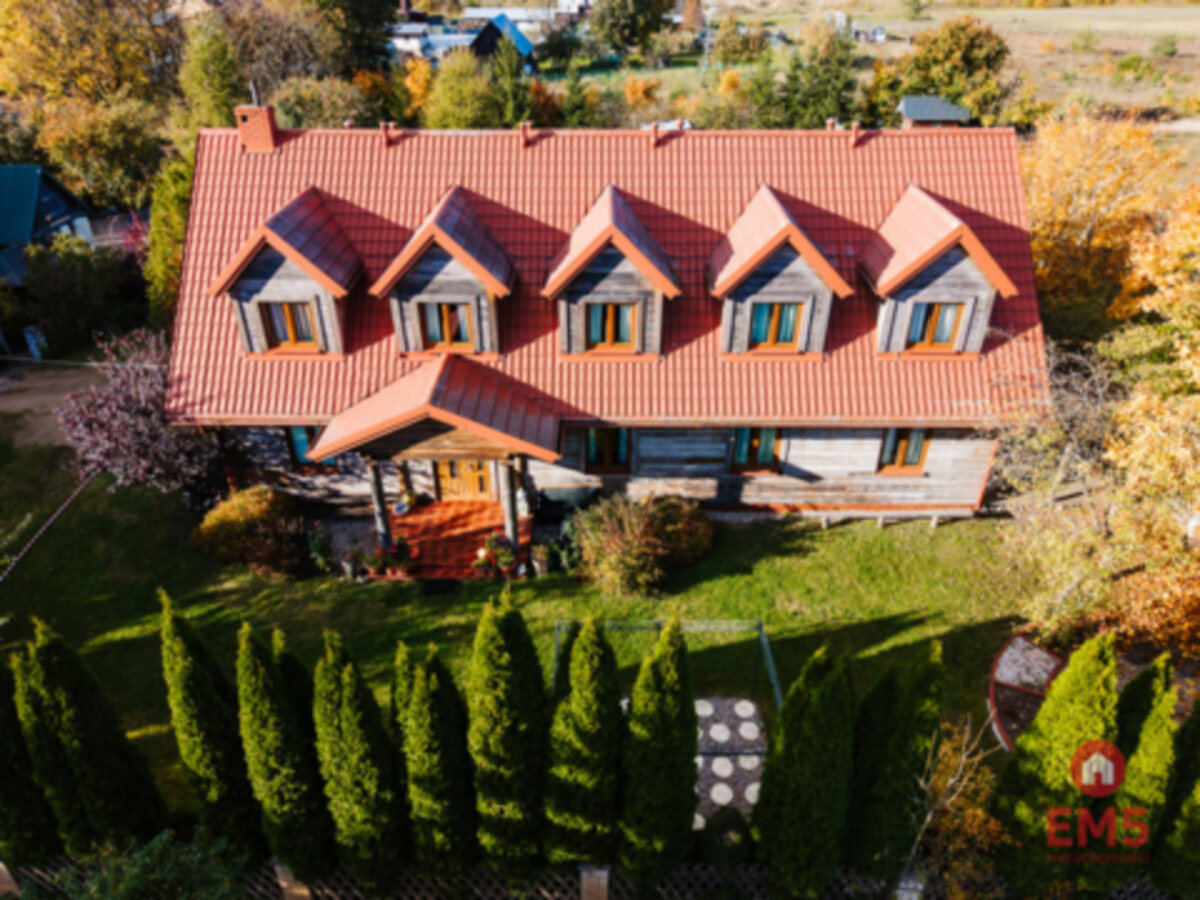 Dom drewniany 230 m² z 5 pokojami i salą na 40 osób – Dalny Las – zdjęcie 1