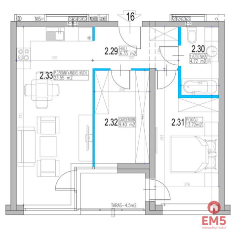 Apartament 3-pokojowy, winda, klima