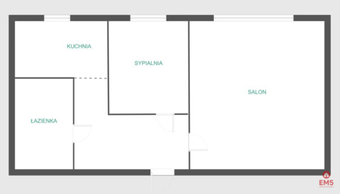 50 m² po remoncie | 2 pokoje | Nowe Miasto