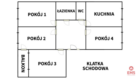 4-pokojowe mieszkanie do remontu w Sejnach