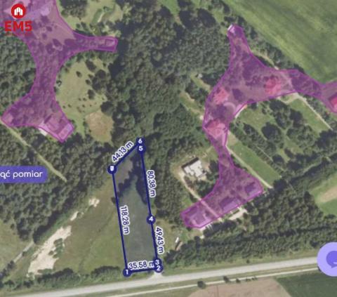 Na sprzedaż działka rolno-budowlana 4683 m2 w Chor