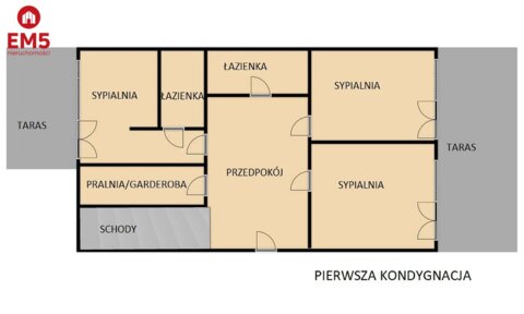 Apartament piętrowy z widokiem na jezioro Białe