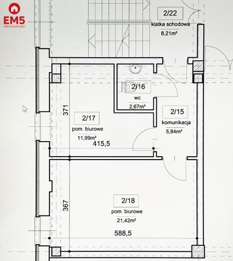 Biuro, gabinet 42 m2. Nowe Miasto.