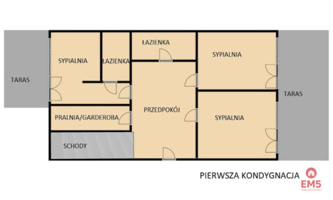 Apartament piętrowy z widokiem na jezioro Białe