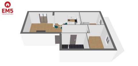 Trzy pokoje, do wejscia, Centrum