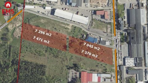 Działka przemysłowo-usługowa 0,7 ha.