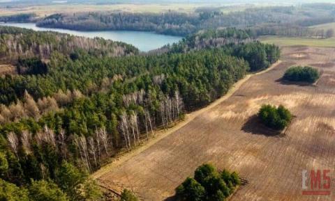 Mazury, jezioro Garbas, duża działka.