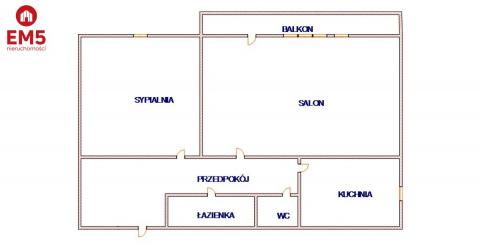 2 pokoje na 1 piętrze w 4-piętrowym bloku