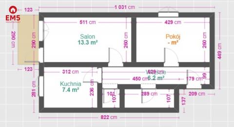 2 pokoje Słoneczny Stok 51m2