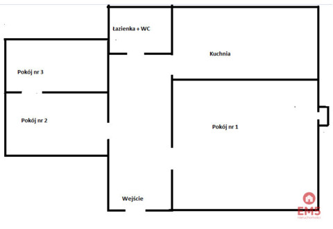 Mieszkanie 3 pokojowe Olecko 1 piętro
