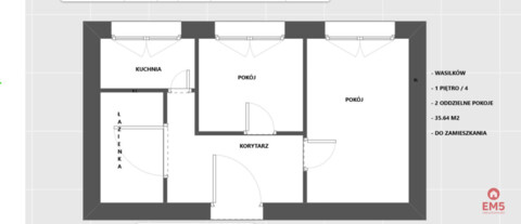 Wasilków 2 oddzielne pokoje