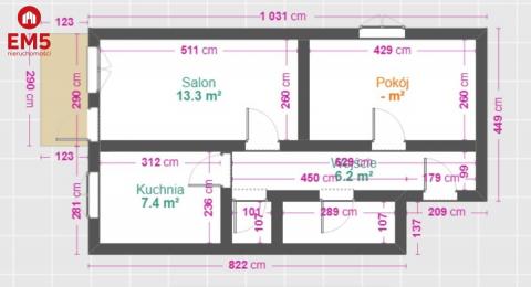 2 pokoje Słoneczny Stok 51m2