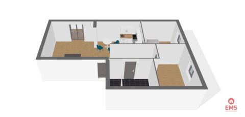 Trzy pokoje, do wejscia, Centrum