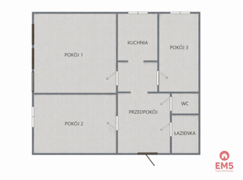 3 pokoje | 62,9 m² | balkon | do remontu | widok