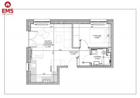 Parter, 41 m2, os. Dziesięciny