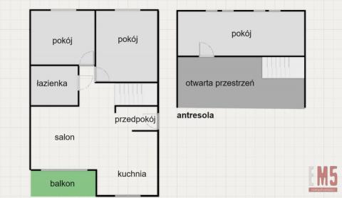 Apartament dwupoziomowy z garażem