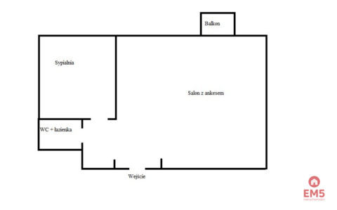 Mieszkanie 2 pokojowe 1 piętro Suwałki