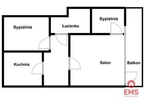 3 pokoje z loggią | Wysoki Stoczek | 48,2 m²