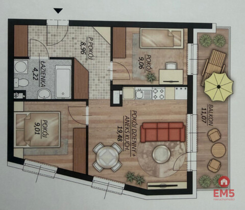 Apartament w stylu glamour Os. Piasta