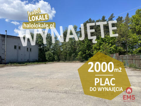 Plac utwardzony do wynajęcia. – Księżyno